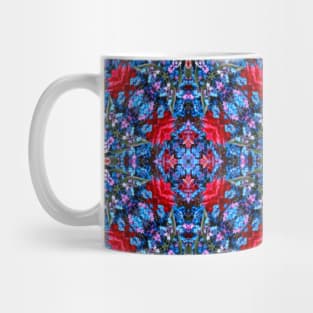 A blue and pink bouquet pattern. Mug